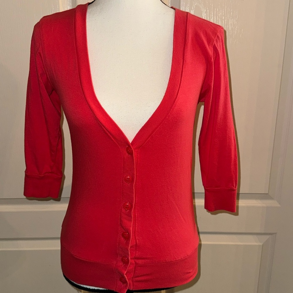 JUNIORS - V- Neck Cardigan - Size Large